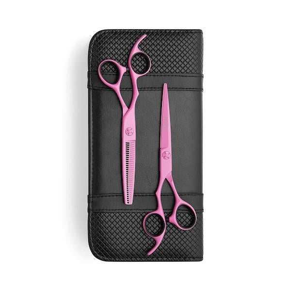 Lefty Matsui Neon Pink Offset Scissor Thinner combo (4369287970899)