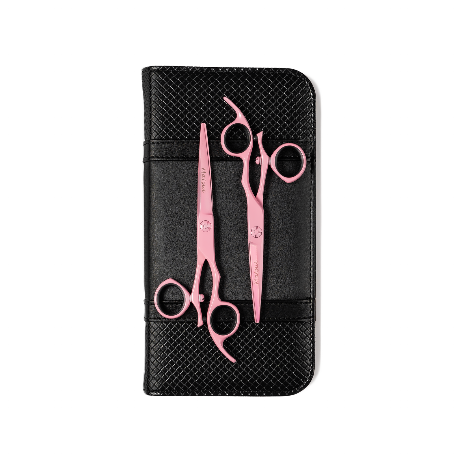 Matsui Pastel Pink Swivel Hairdressing Scissors Twin Set