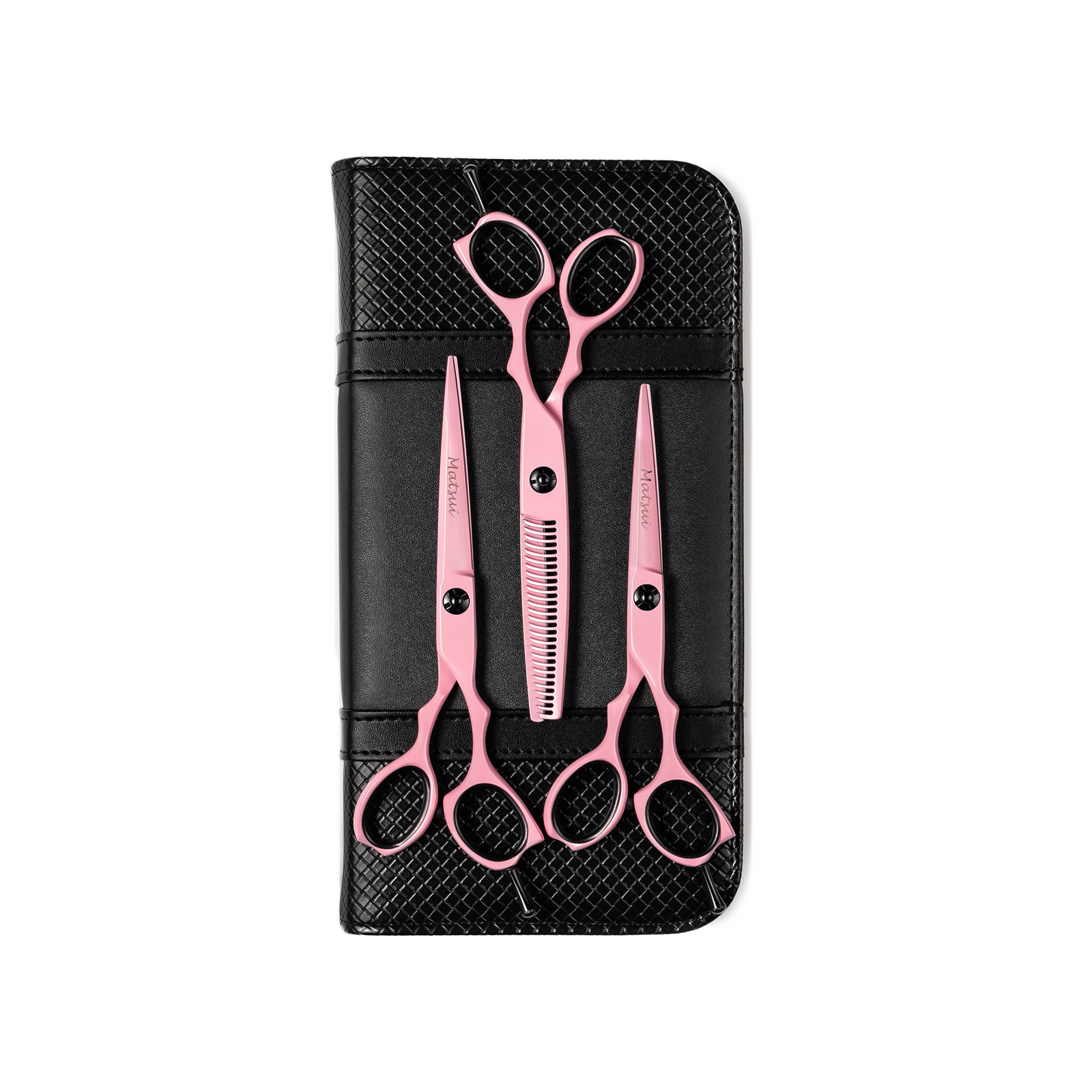 Matsui Pastel Pink Precision Hair Scissors Triple Set