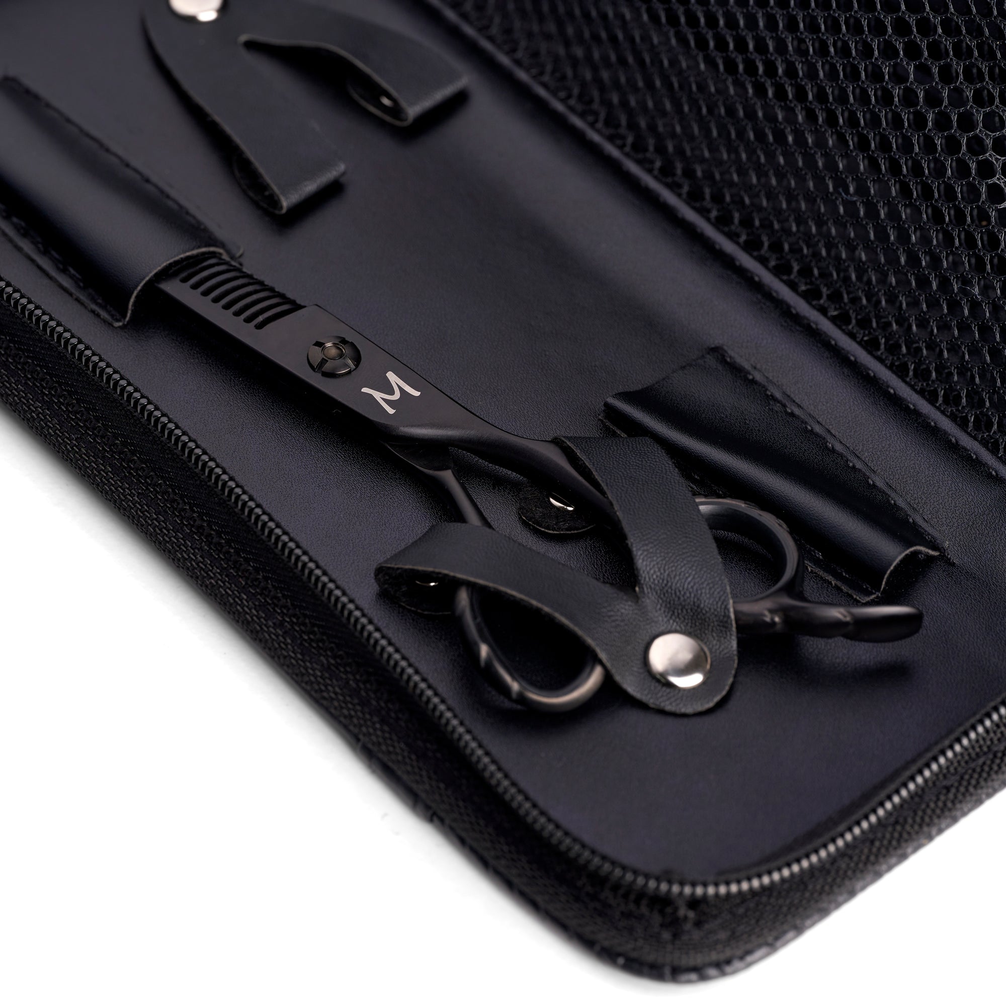 Ergo Diamond Matte BlackThinning Scissors (7116600770643)