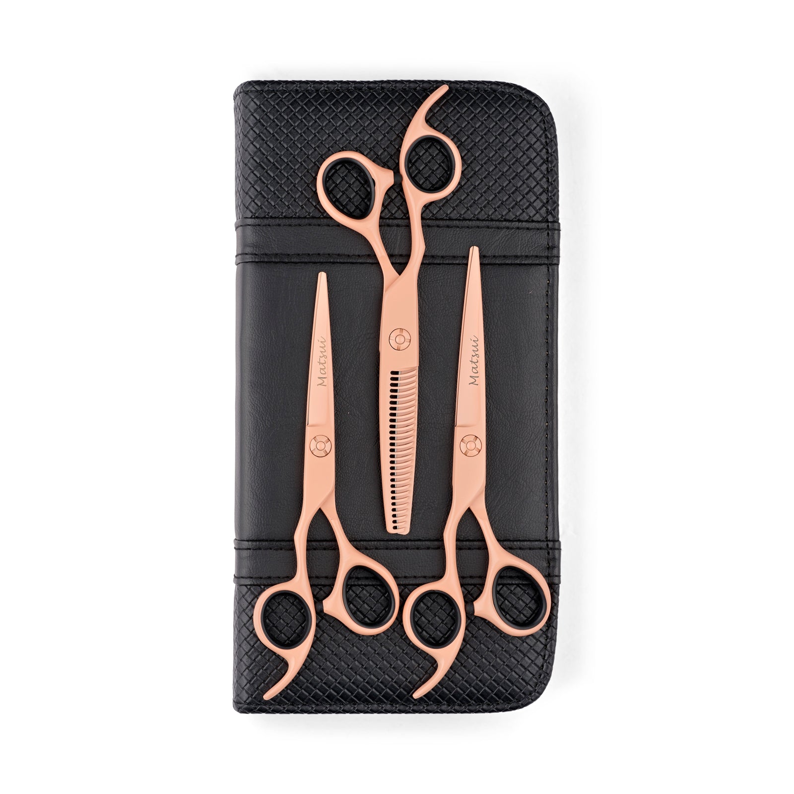 Lefty Matsui Pastel Peach Hair Scissors Triple Set (6900599095379)