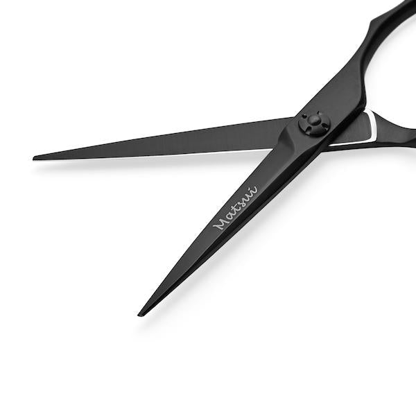 Matsui Matte Black Aichei Mountain Offset scissor (1477280956499)