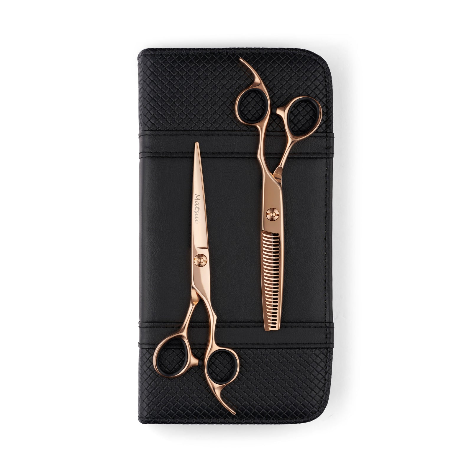 Matsui Lightweight Classic Offset Rose Gold Scissor Thinner Combo (6950370017363)