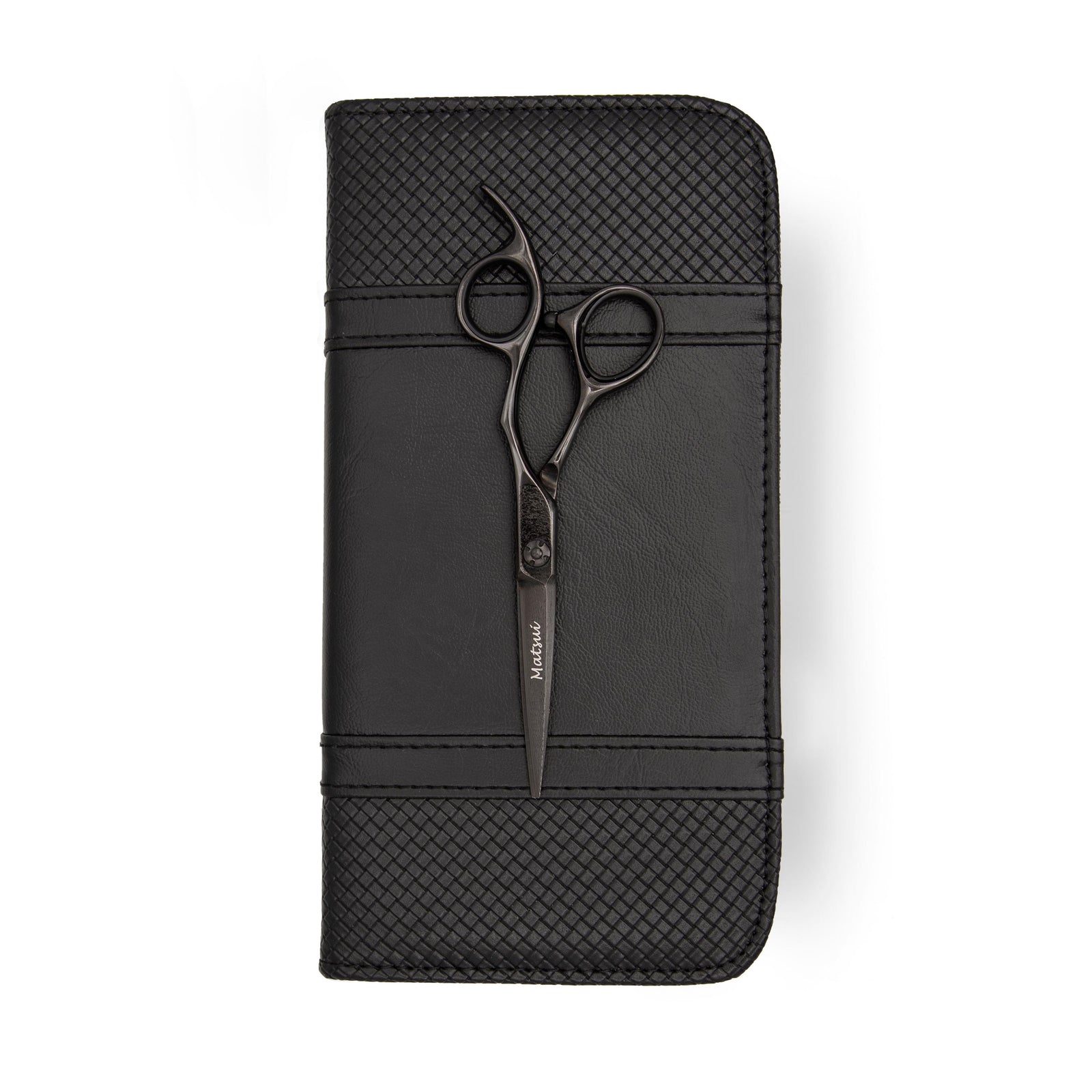 2020 Matsui Matte Black Damascus Offset Scissor (2530309931091)