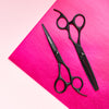 Matsui Matte Black Aichei Mountain Offset Professional Hair Scissors - Thinner Combo (6773907193939)