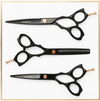 Matsui Matte Black Precision Hair Stylist Scissors Triple Set (6773091696723)