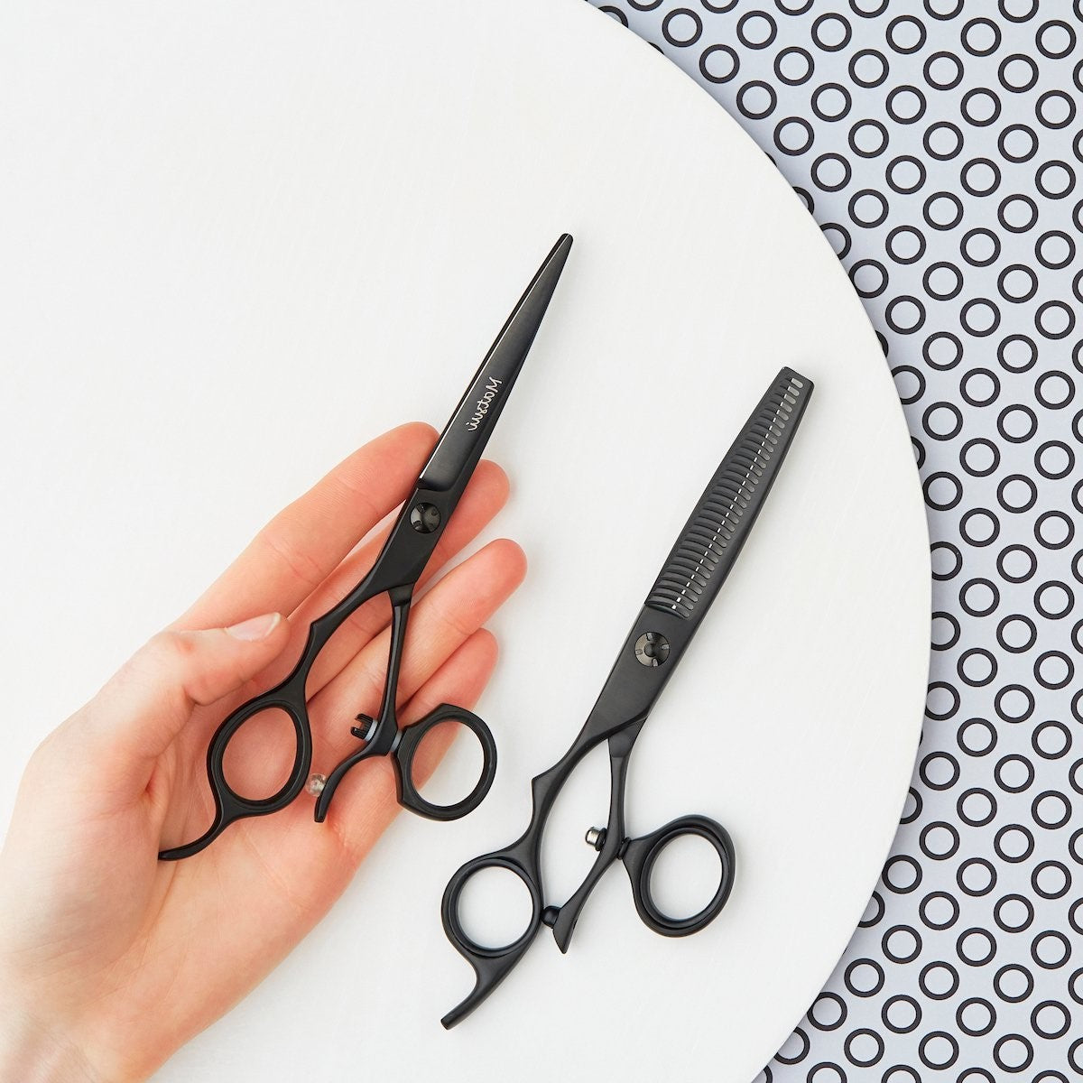 Matsui Swivel Matte Black Lefty Scissor Thinner Combo (6785520074835)
