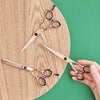 Professional Matsui Precision Rose Gold Salon Hair Scissors, Triple Set (6773655470163)
