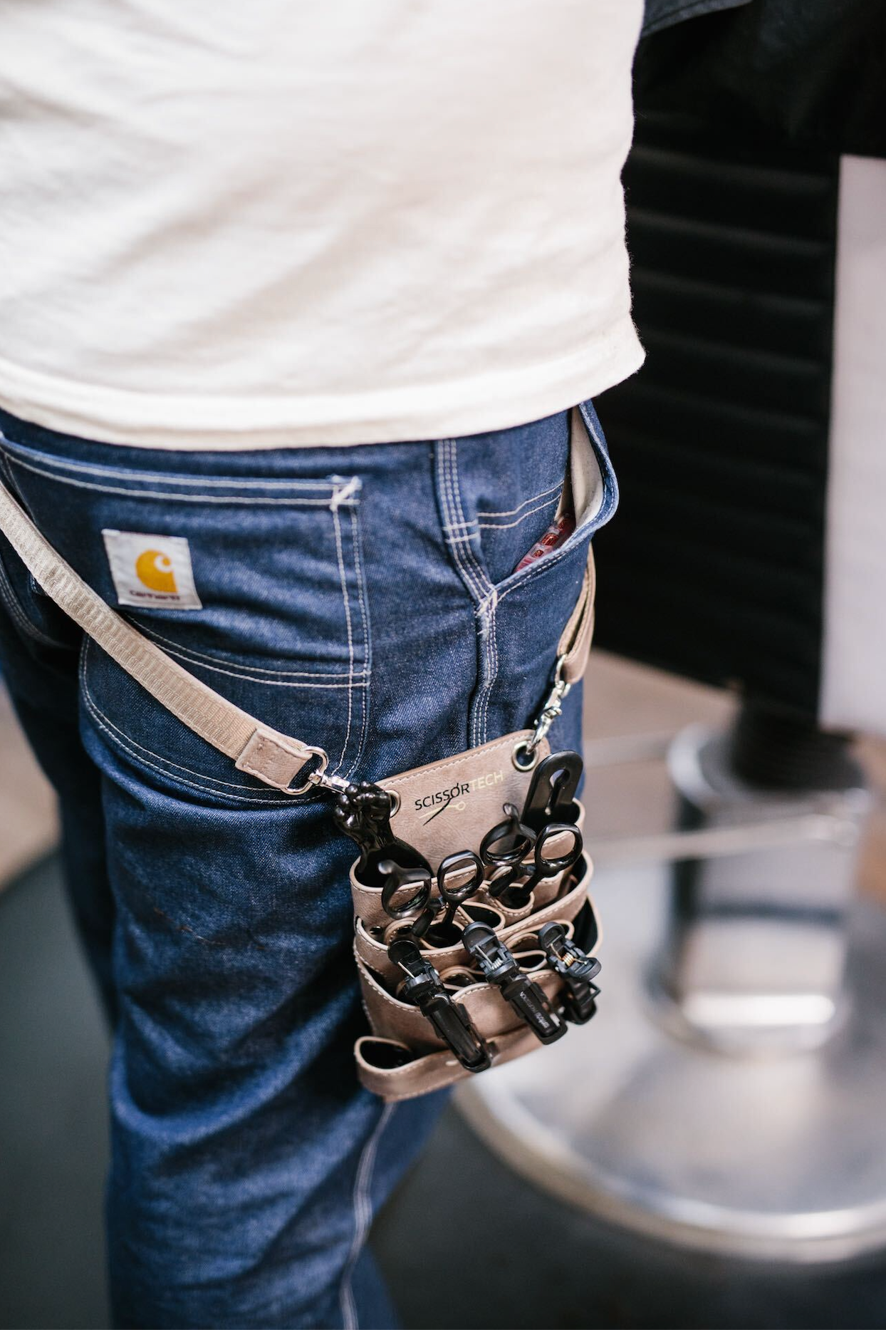 Peach Hairdressing Scissor Pouch Holster (6705734221907)