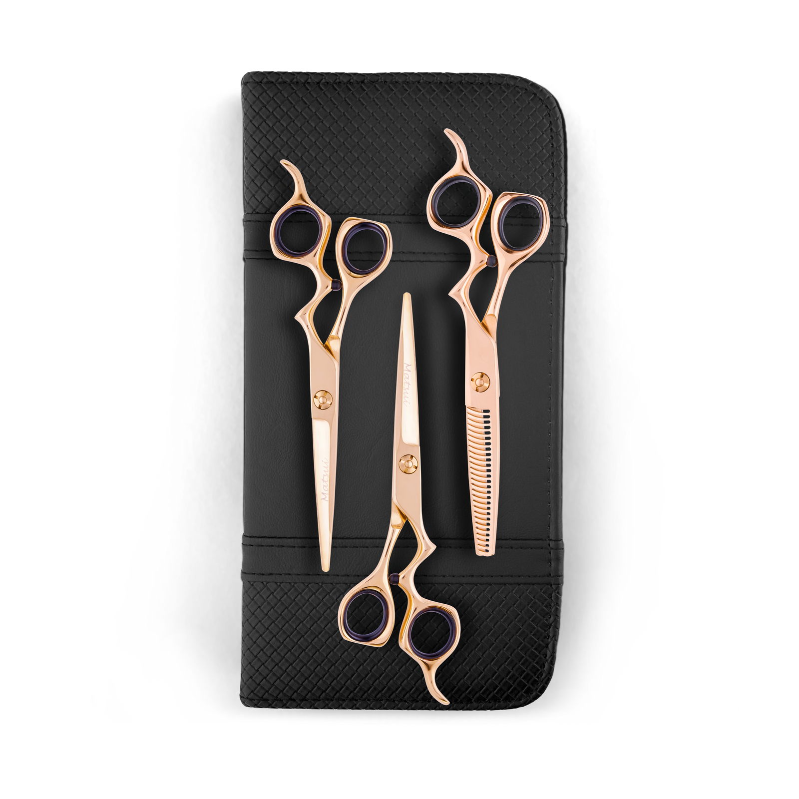 Matsui Classic Ergo Support Rose Gold Scissor Thinner Triple Set (6703660728403)
