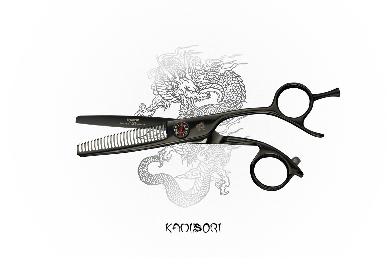 KAMISORI Black Diamond Professional Hair Texturizing Shears (1477284364371)