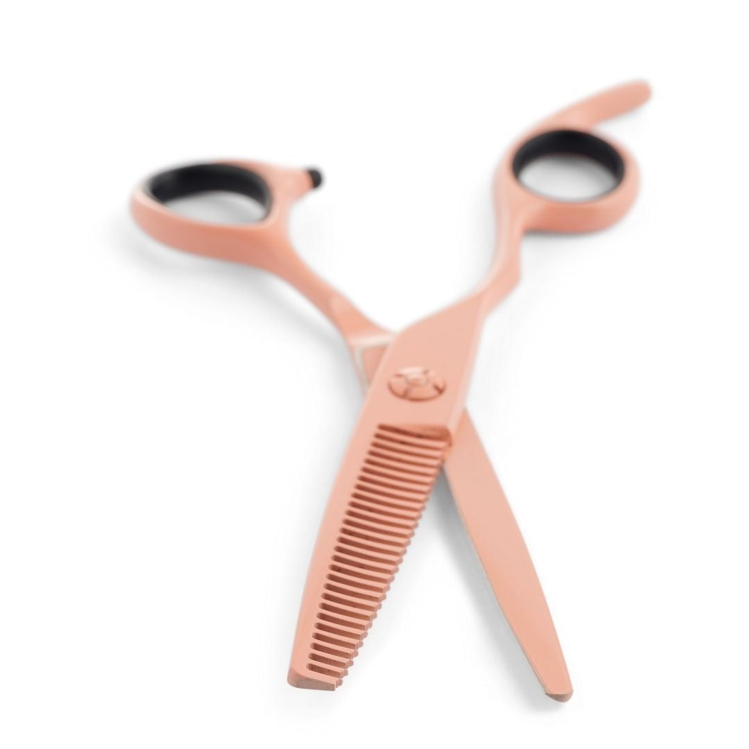 Lefty Matsui Pastel Peach Hair Scissors Triple Set (6900599095379)