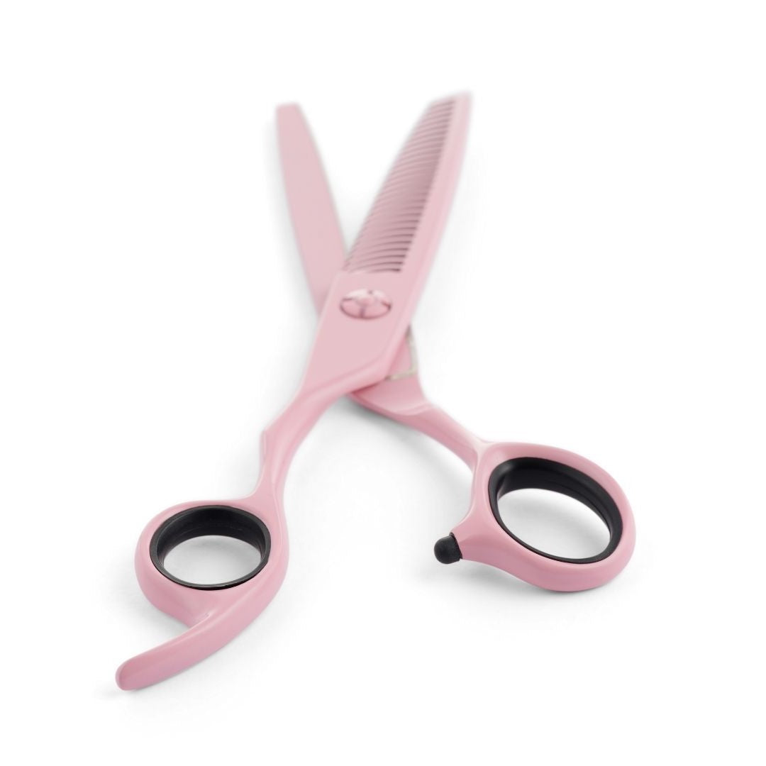 Lefty Matsui Pastel Pink Hairdressing Scissors Triple Set (6900597620819)